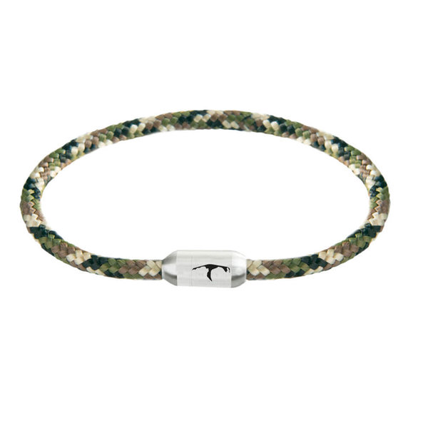 Original SYLT  Segeltau Armband "Camouflage", 4mm Ø, geflochten, Gravur, Magnetverschluss