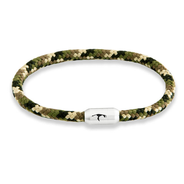 Original SYLT Segeltau Armband, "Camouflage", geflochten, Gravur, 6mm Ø, Magnetverschluss